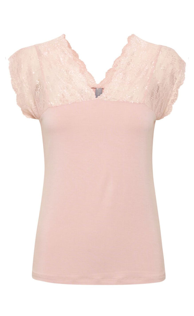 Culture Topp - Poppy Lace - Pale Mauve
