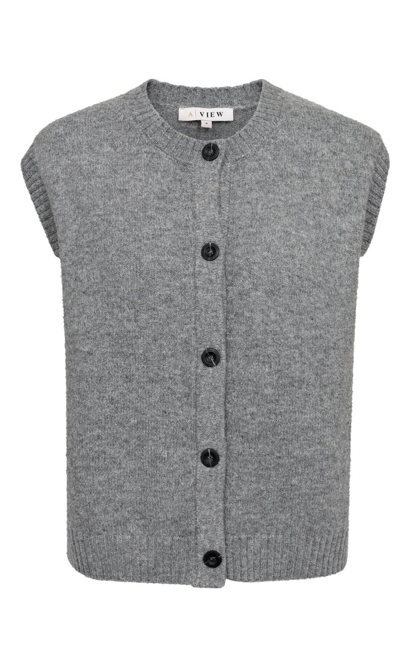 A-View Vest - Rena - Medium Grey Melange