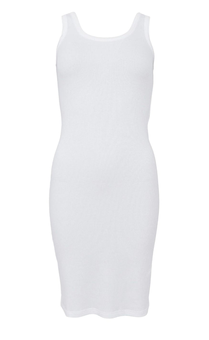 Black Colour Kjole - Tea Slip - White