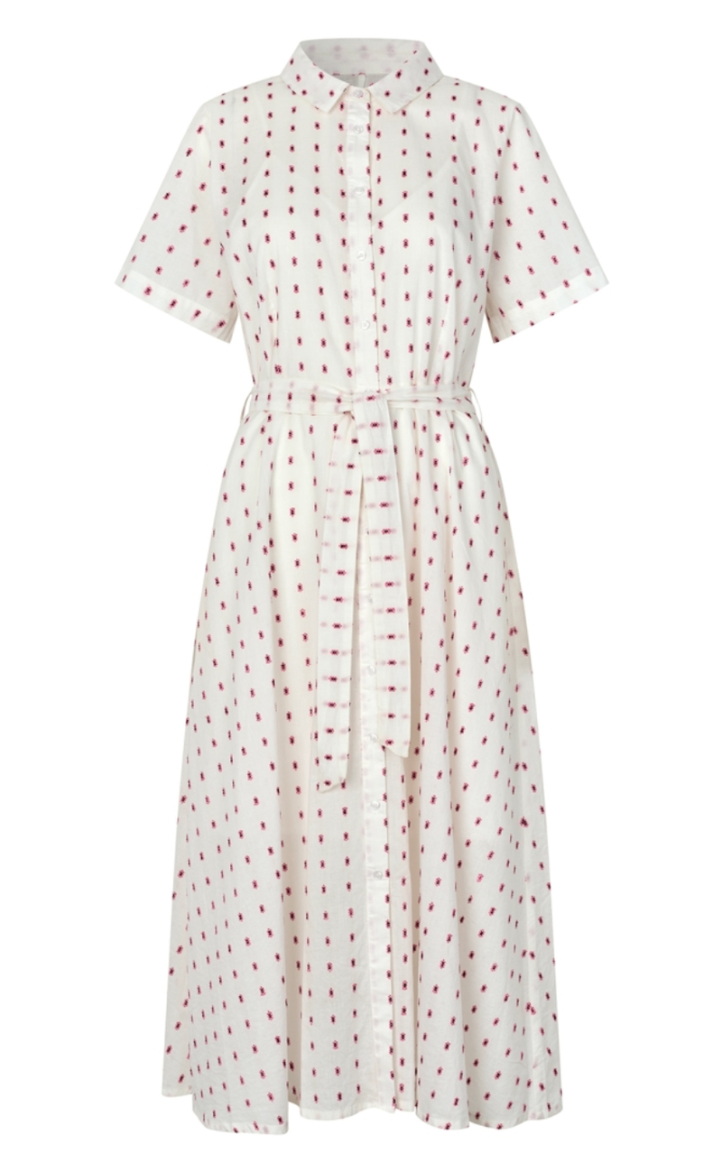 Lollys Laundry Kjole - BlakeLL Midi SS - Creme