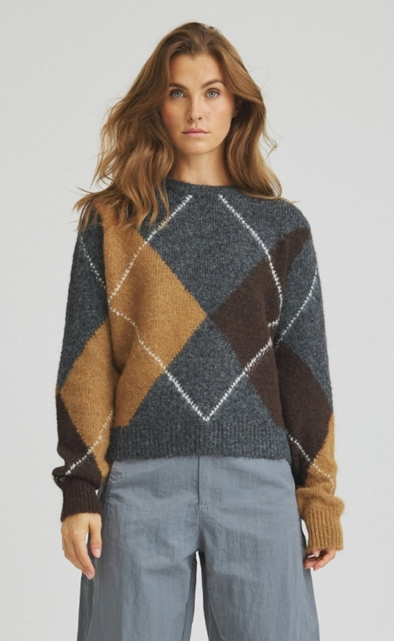 Luxzuz Genser - Zella - Dark Grey Melange