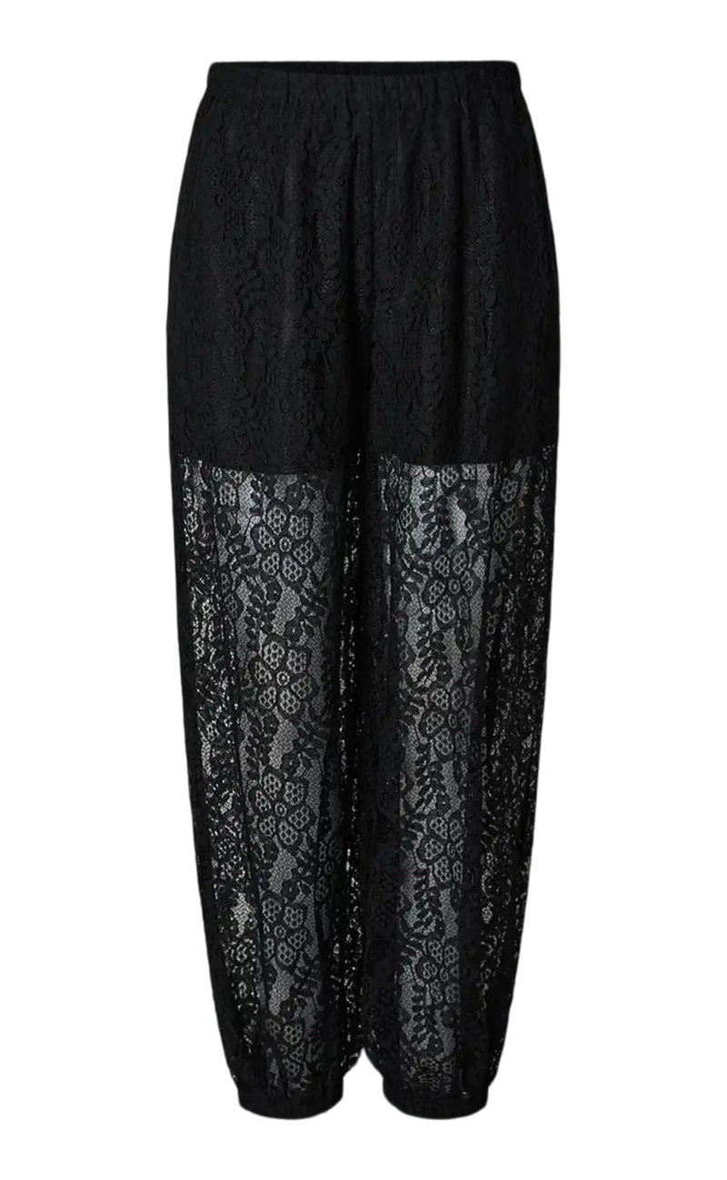 Pieces Bukser - Aline Lace - Black