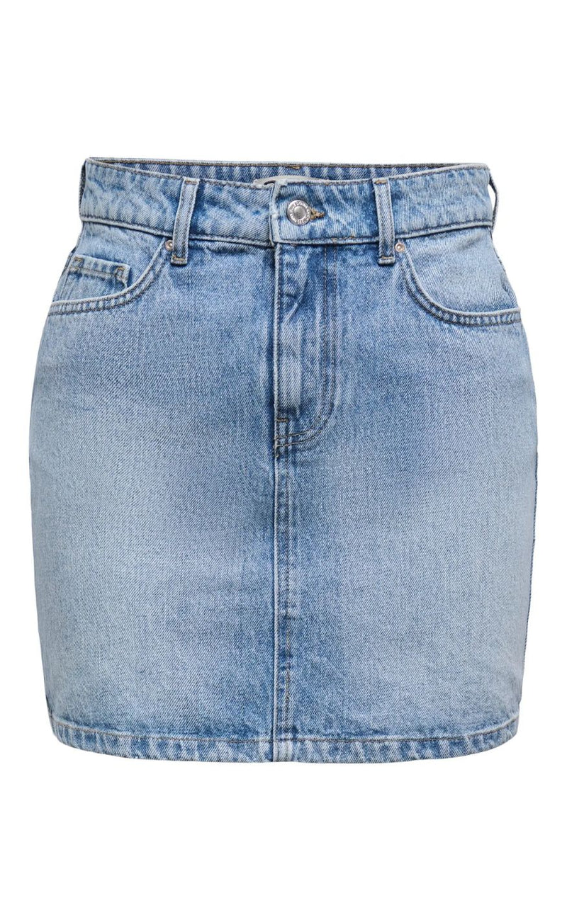 ONLY Skjørt - Stella Short - Light Blue Denim