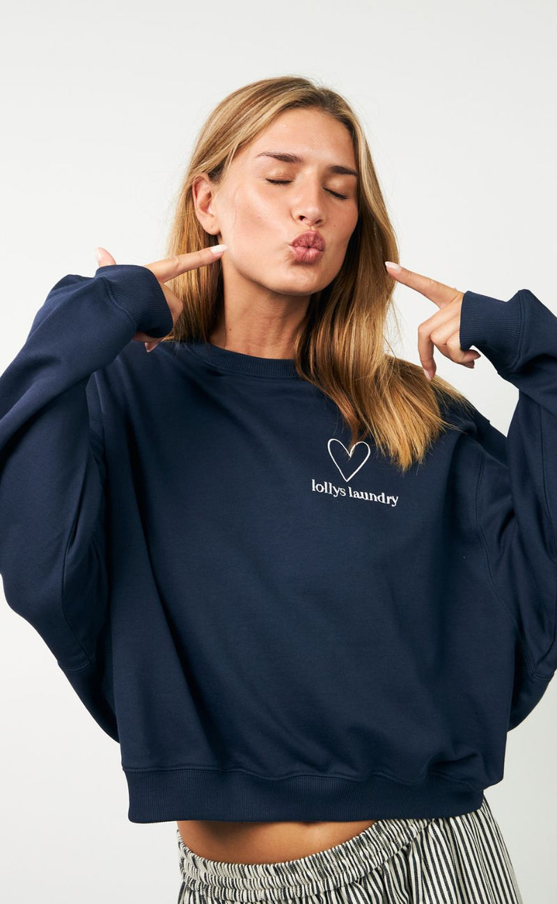 Lollys Laundry Sweatshirt - Sydney - 23 23 Dark Blue