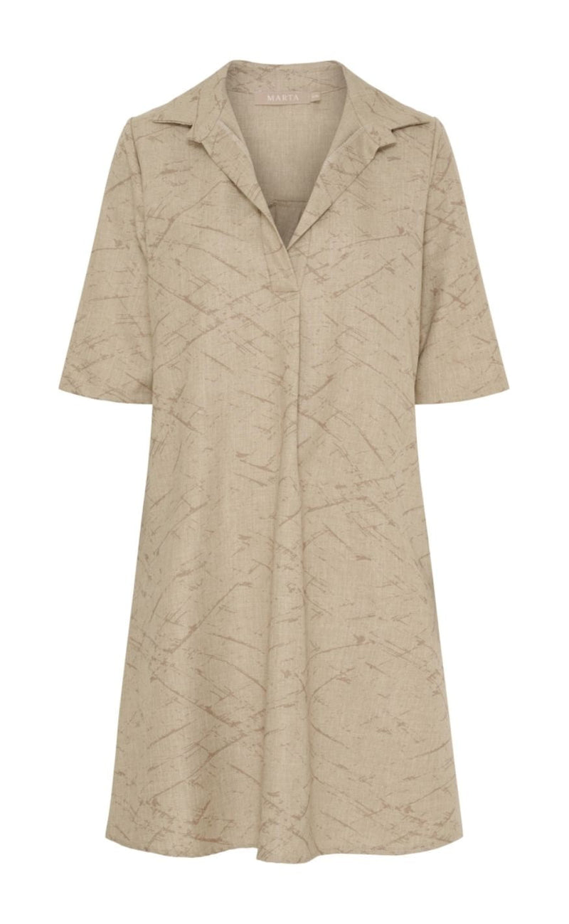 Marta Du Chateau Kjole - Bernice - Camel Print