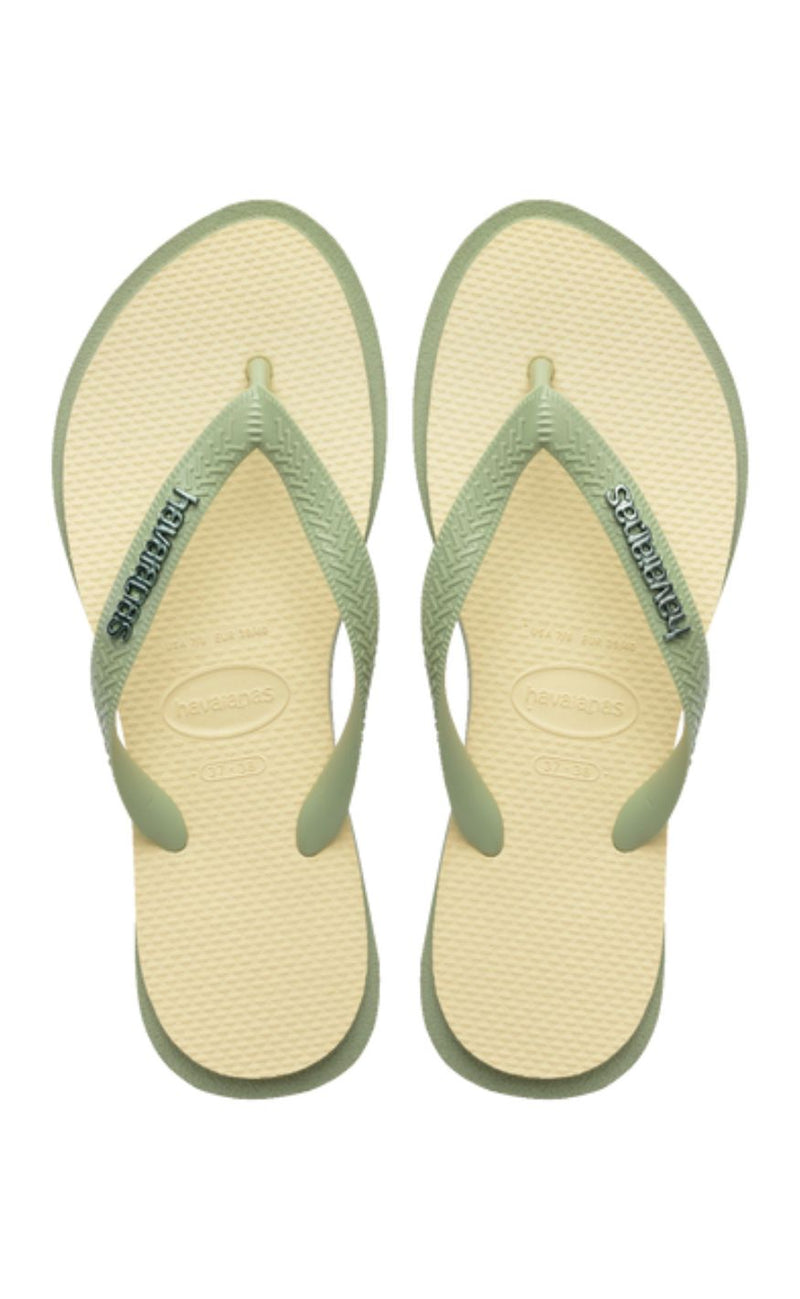 Havaianas Klipklappere - Topp Point Fusion - Smoke Green/Butter