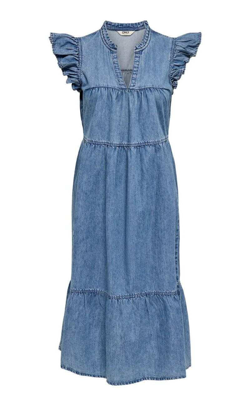 ONLY Kjole - Shania - Medium Blue Denim
