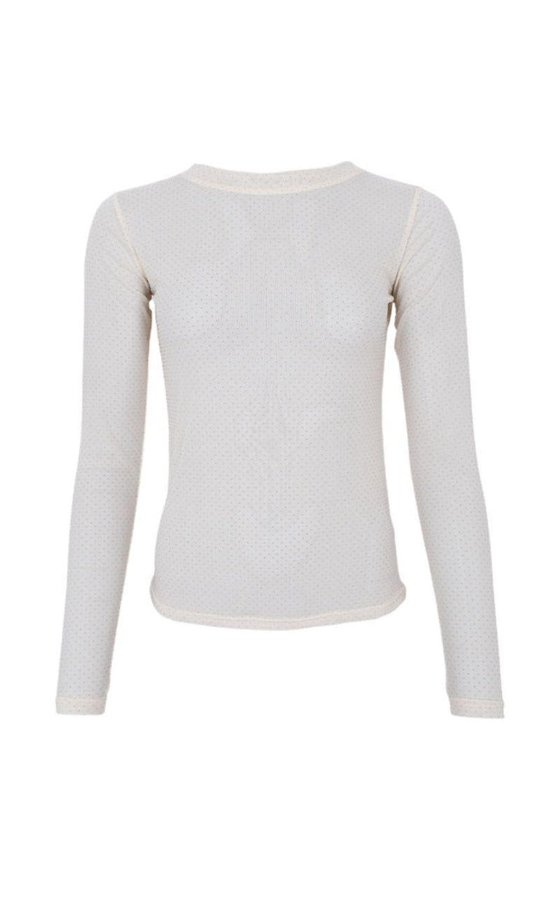 Black Colour Bluse - Jessie - Creme