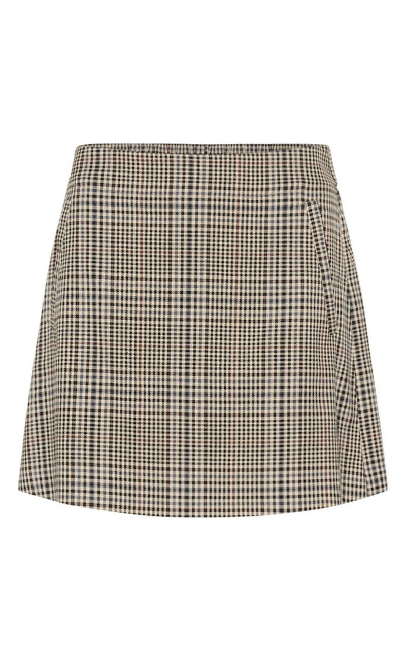 Culture Skjørt - Birsen - Black Check
