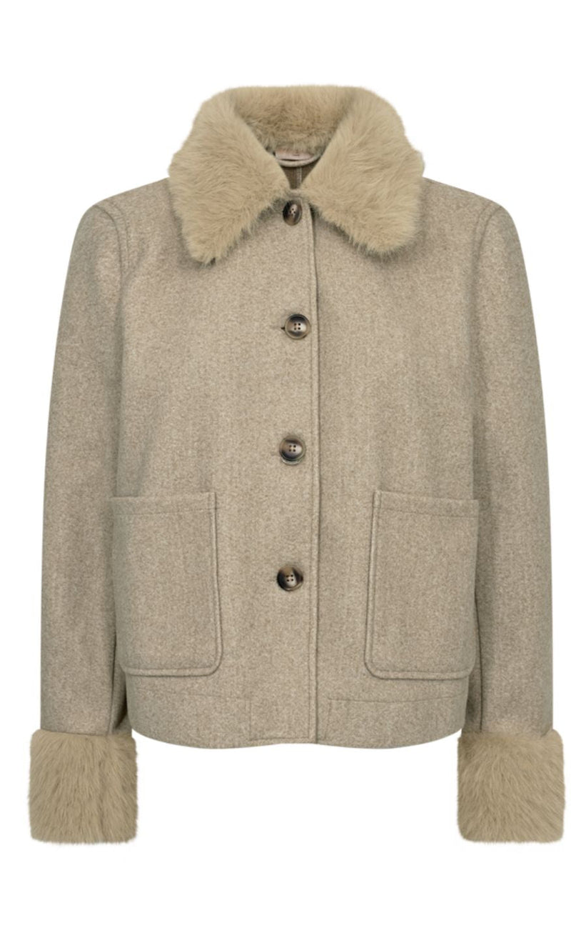 Freequent Jakke - Yanna - Silver Mink Melange