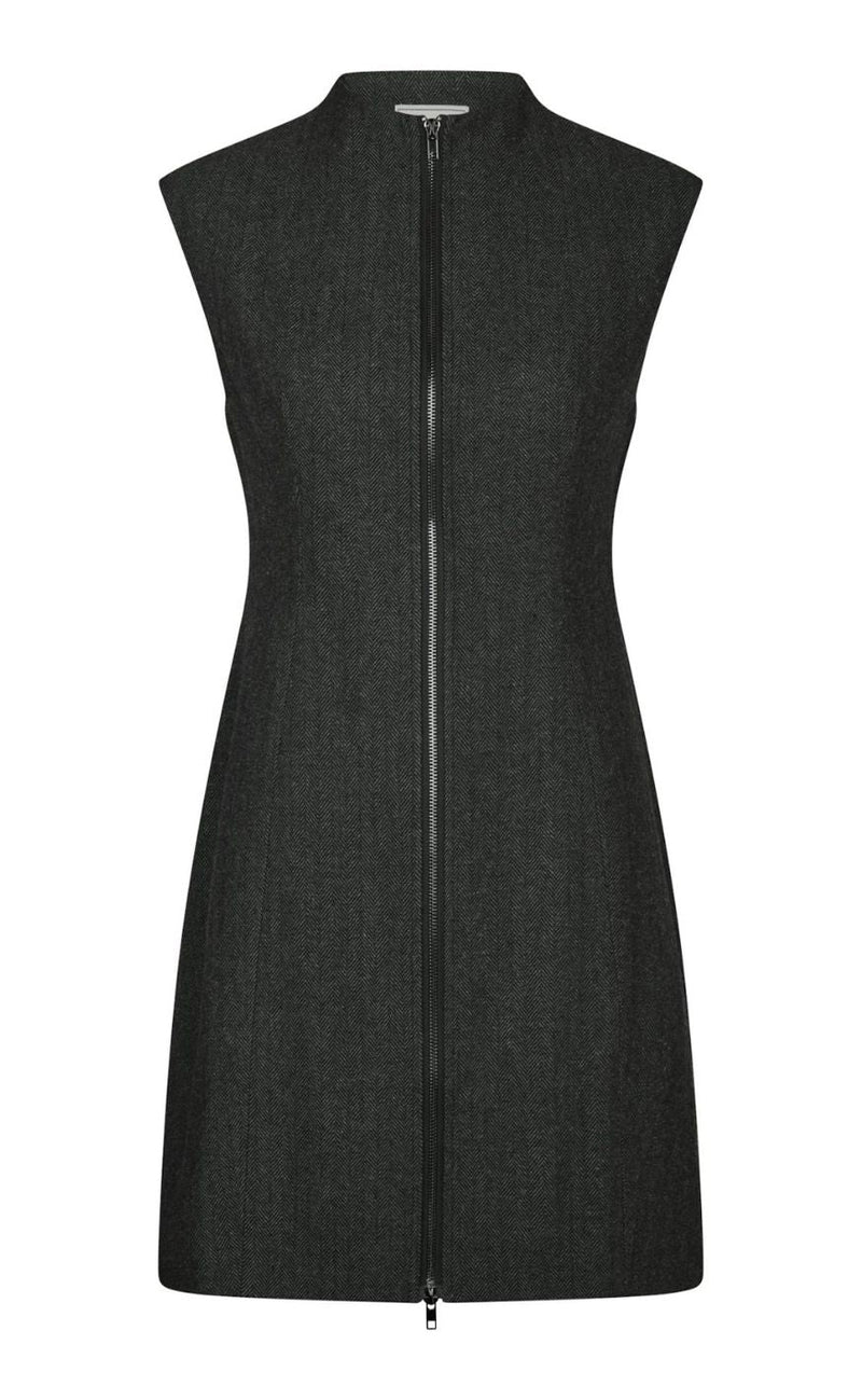 Neo Noir Kjole - Melville Herringbone - Antracit
