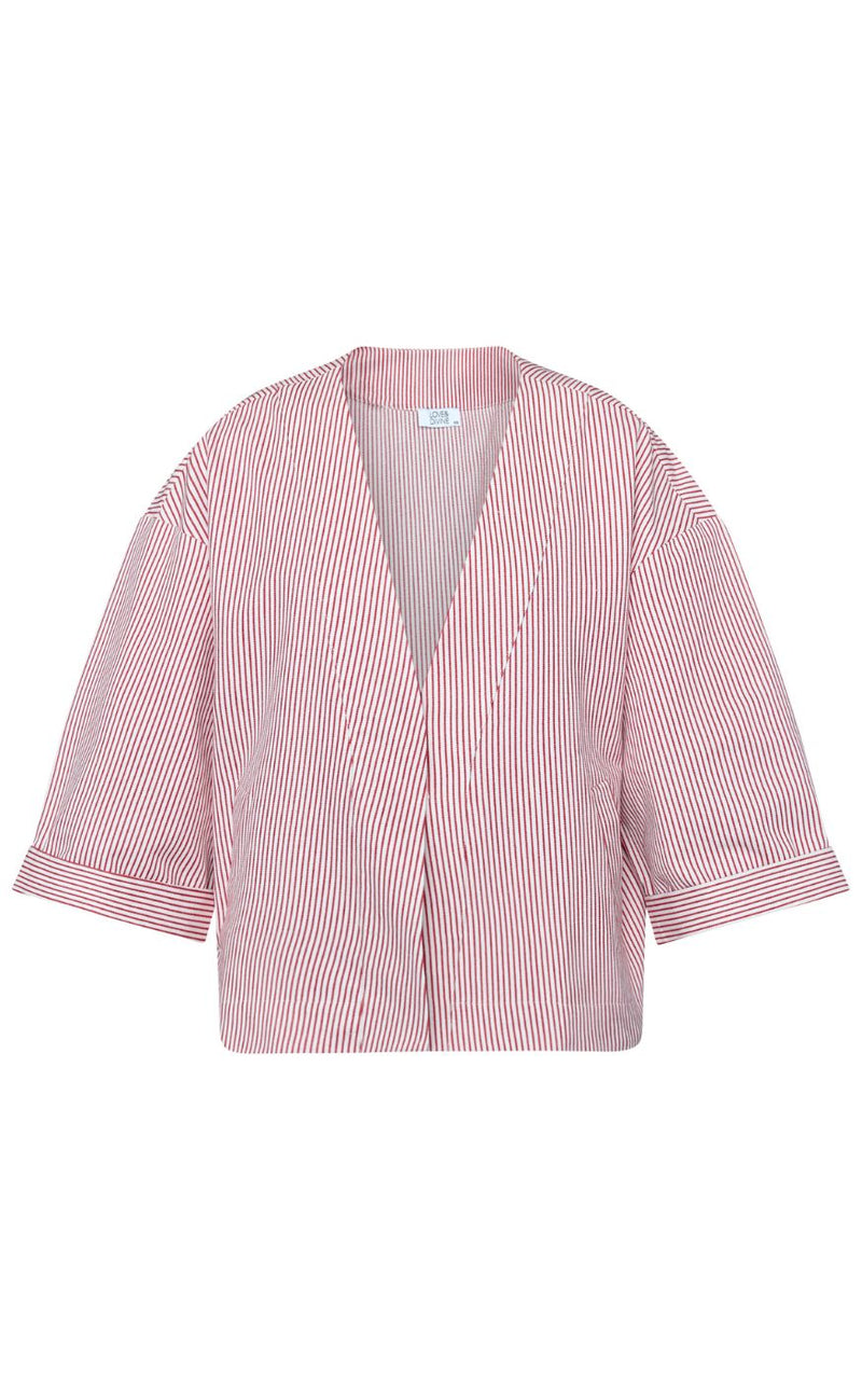 Love & Divine Cardigan - Love1521 - Red Stripes