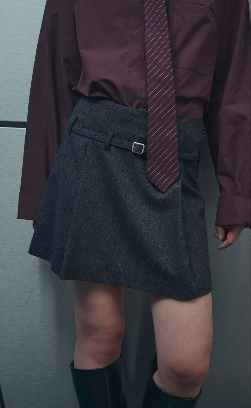 Noella Skjørt - Madena - Dark Grey Melange