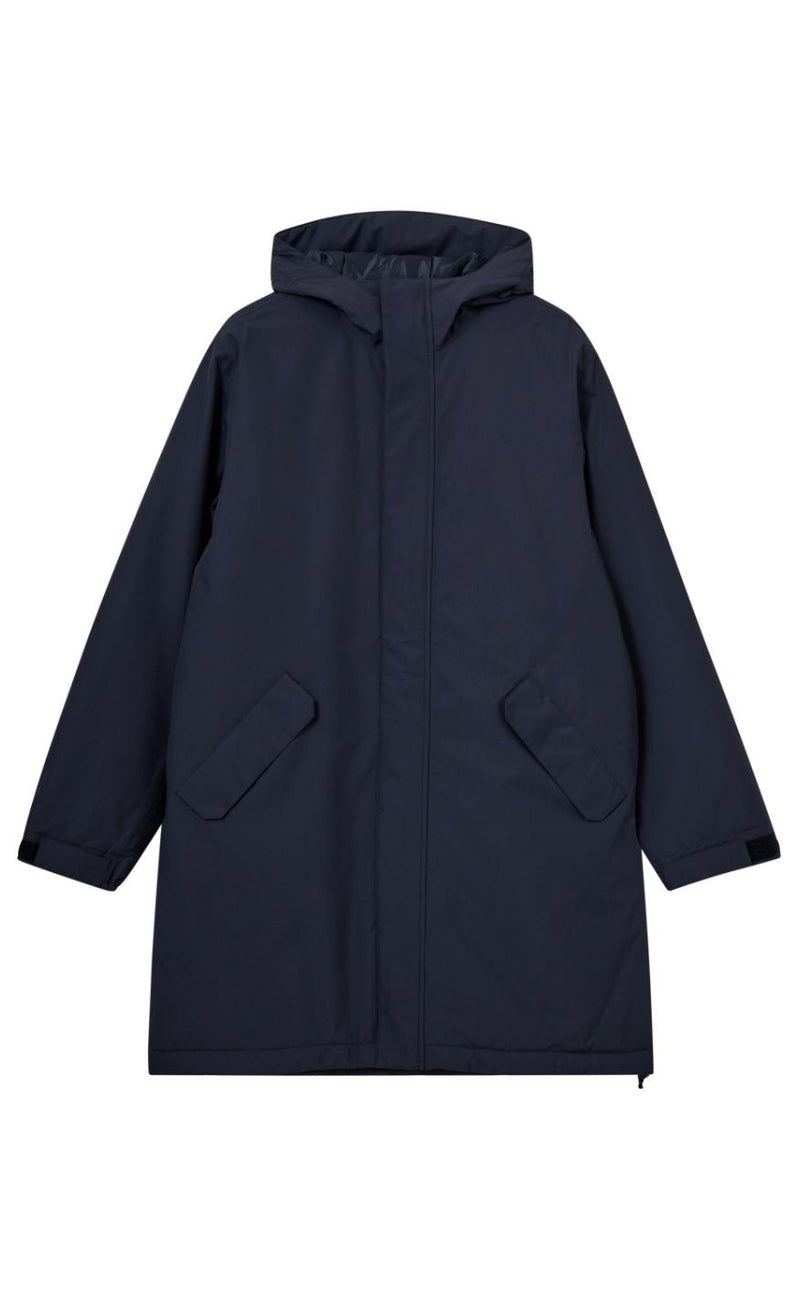 H2O Jakke - Læsø Padded Long - Navy