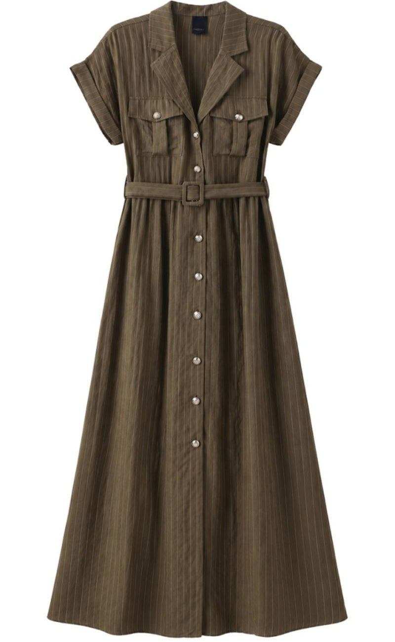 Luxzuz Kjole - Viana - Army Green 6330