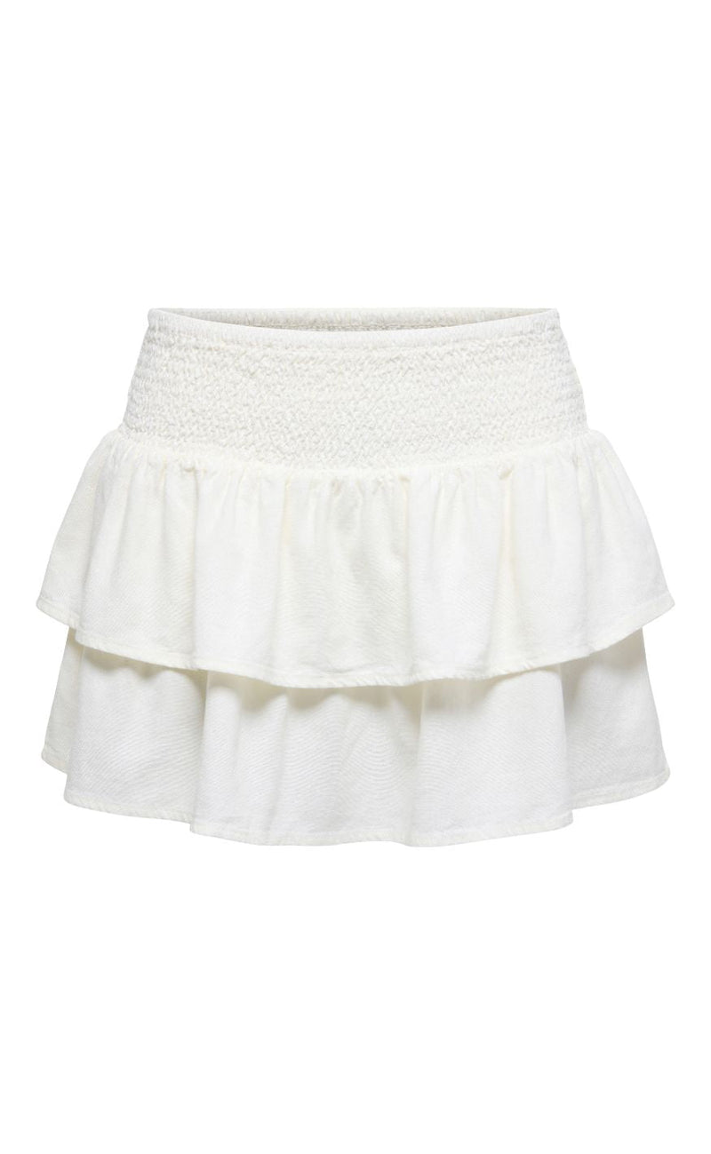 ONLY Skjørt - Goal Linen - Cloud Dancer