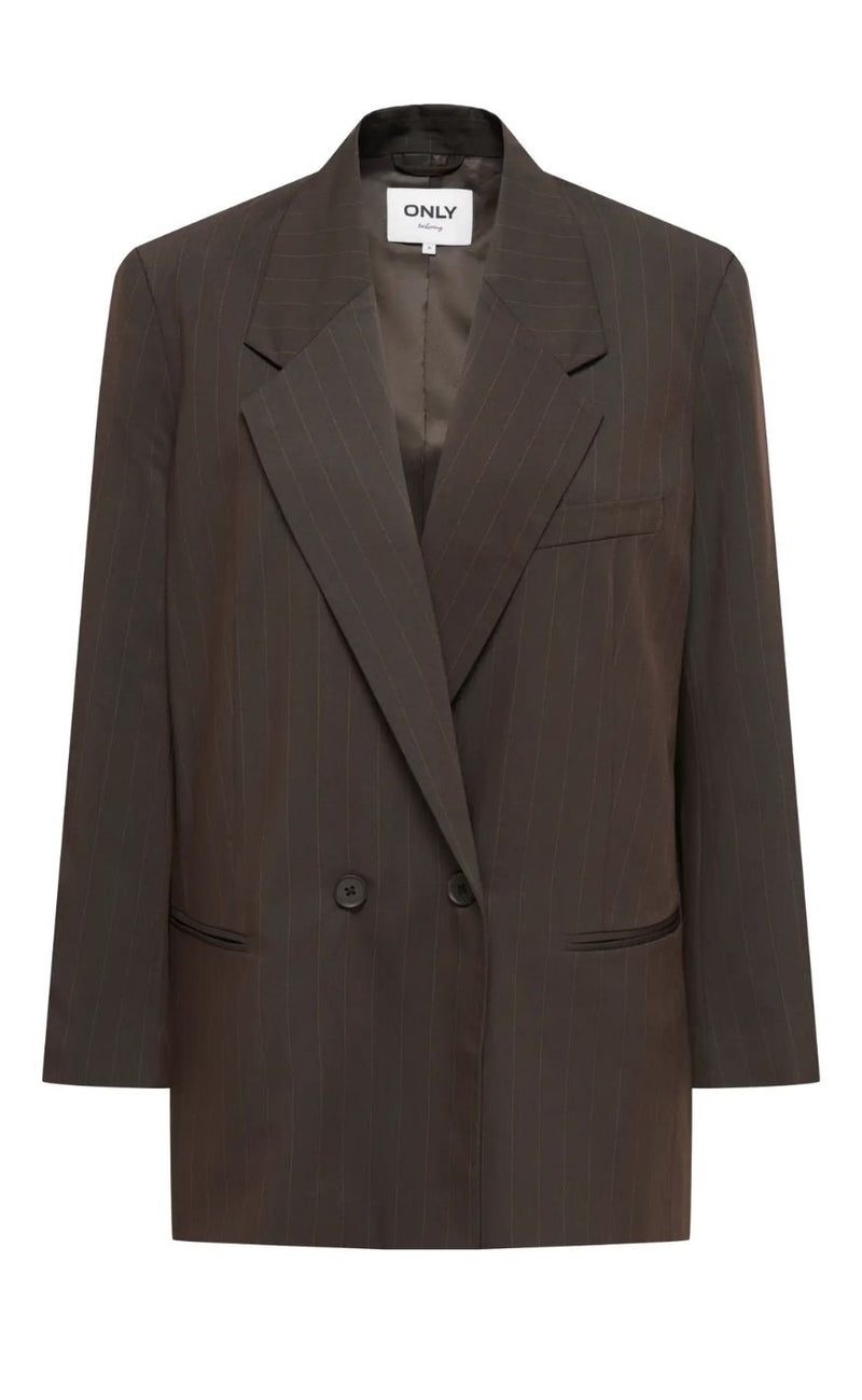 ONLY Blazer - Alden - Mole Pumix Stone Pinstripes