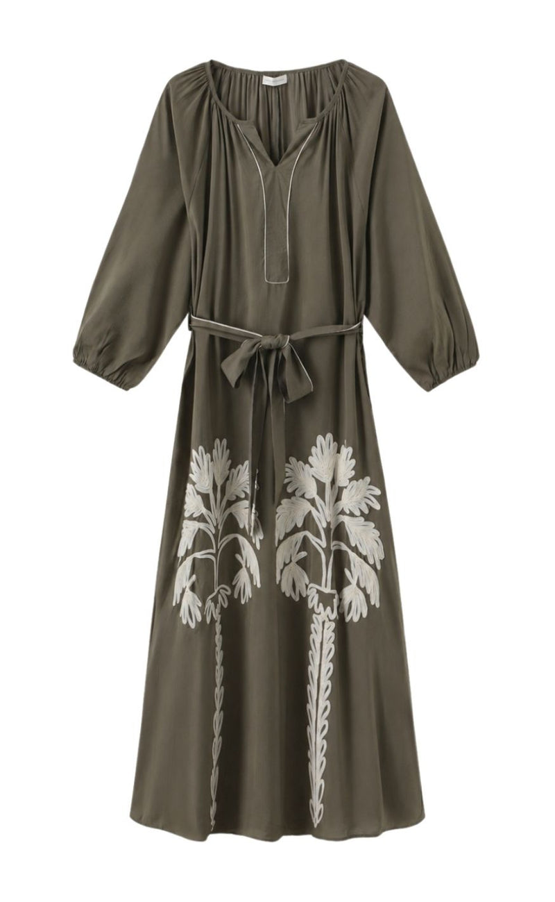 Luxzuz Kjole - Varinka - Army Green 6330