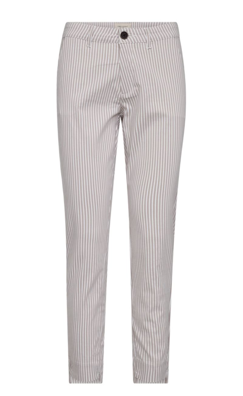 Freequent Bukser - Rex - Simply Taupe w. Star Off-white