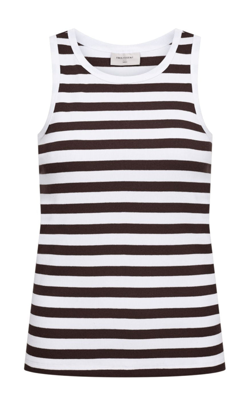 Freequent Topp - Effy - Brilliant White w. Coffee Bean