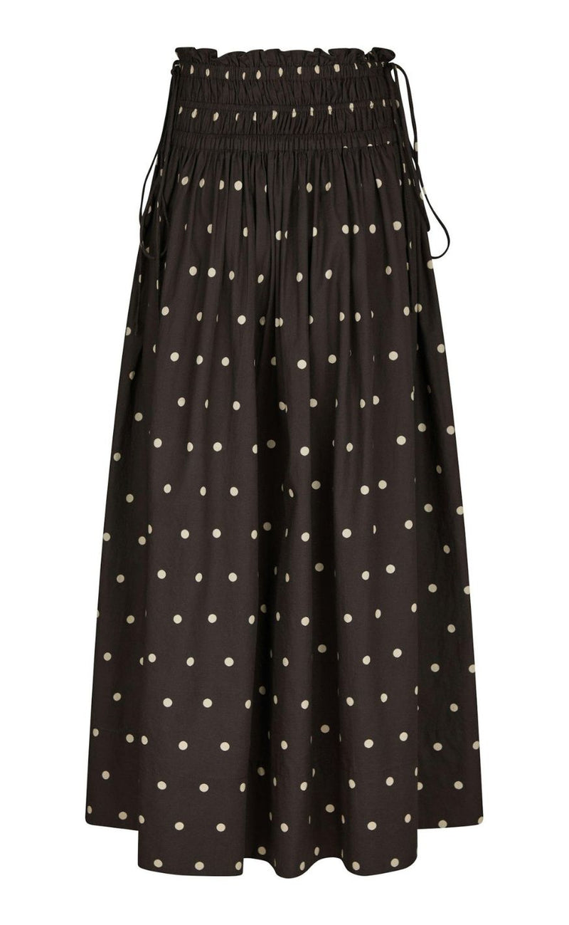 Neo Noir Skjørt - Lillie Dot - Dark Brown