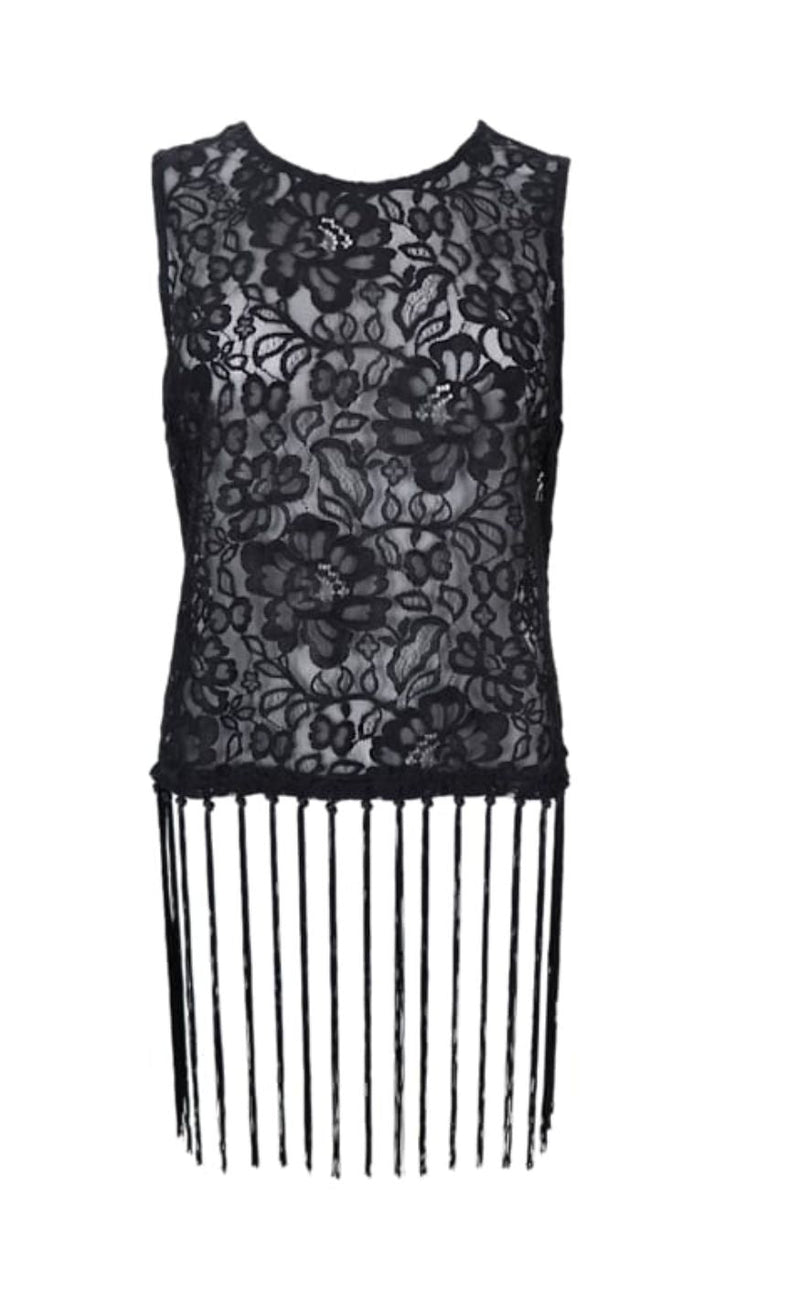 Black Colour Topp - Vea Frill - Black