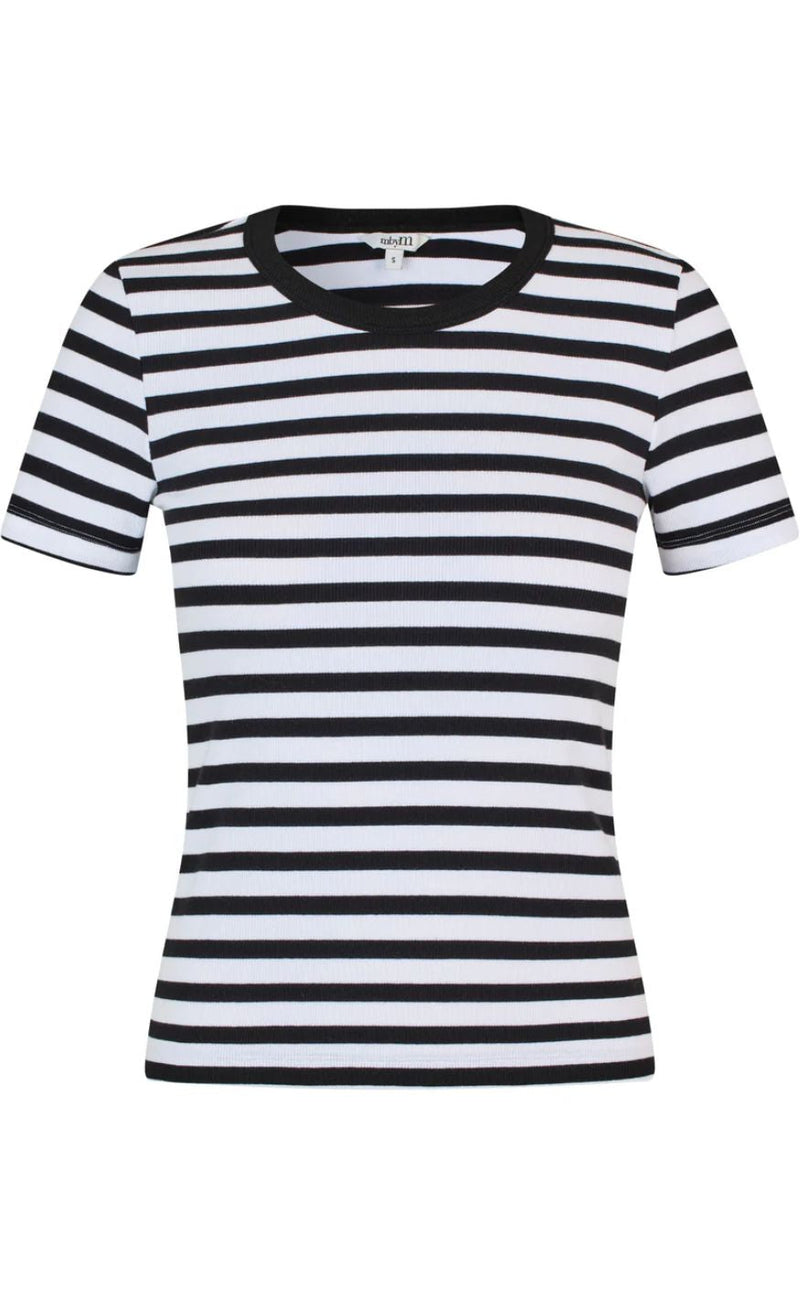 MbyM T-shirt - Otis-M - White Black Stripe