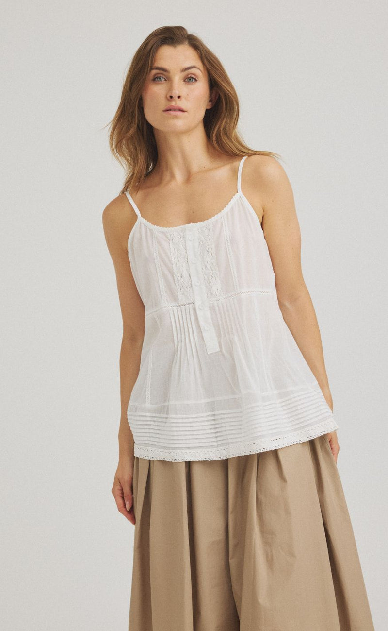 Luxzuz Topp - Viveca - Cream 7037
