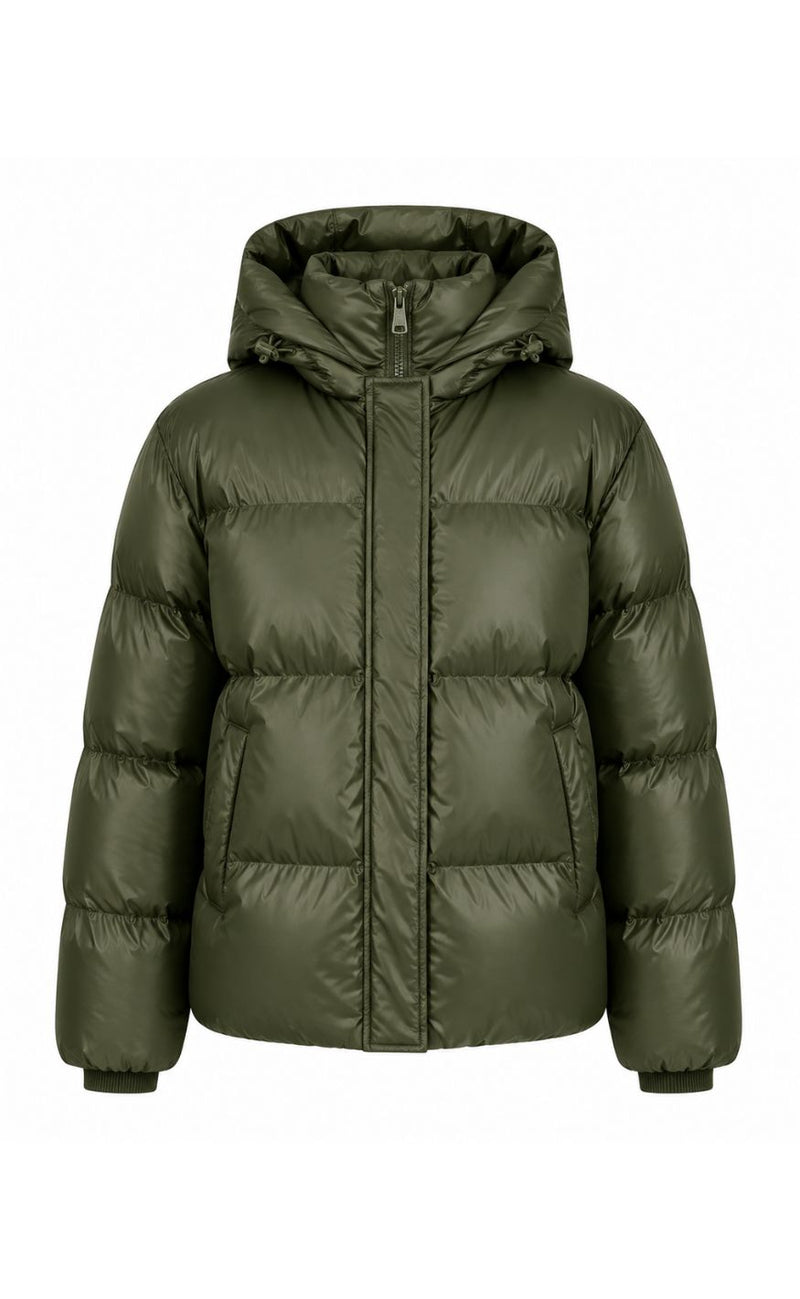 Say INA Copenhagen Jakke - Ella Puffer - Shiny Olive Green