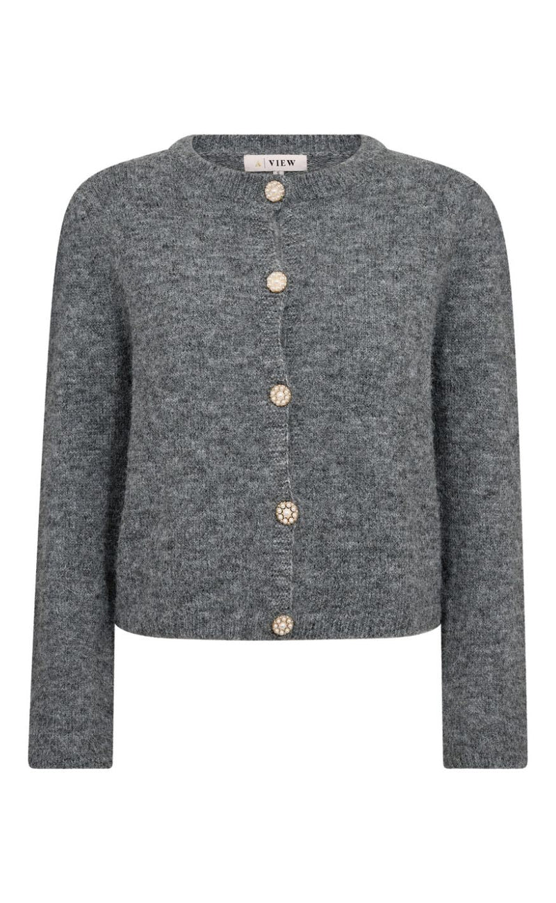 A-View Cardigan - Lissi - Medium Grey Melange