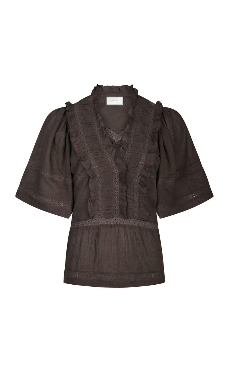 Neo Noir Topp - Evienne S Voile - Dark Brown