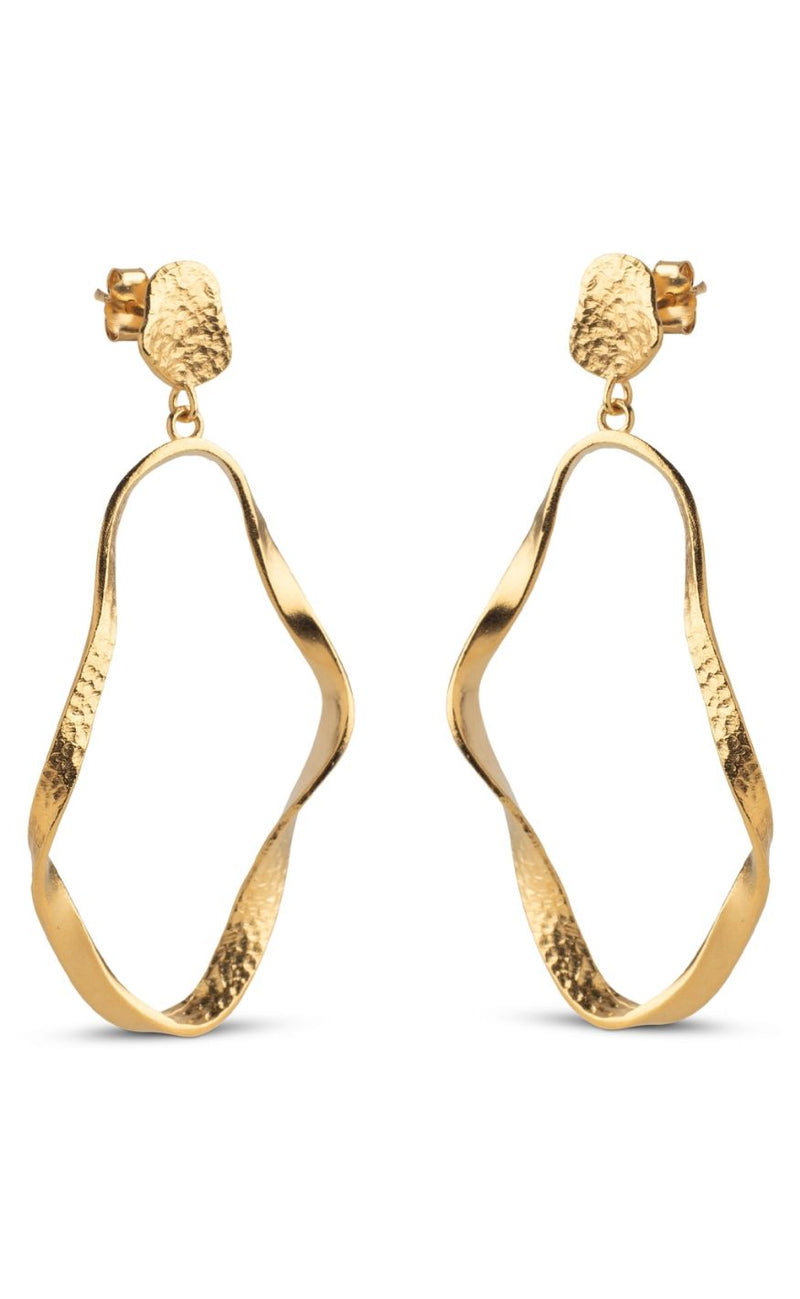 Enamel Ørering - Aloma Large - Gold Colour