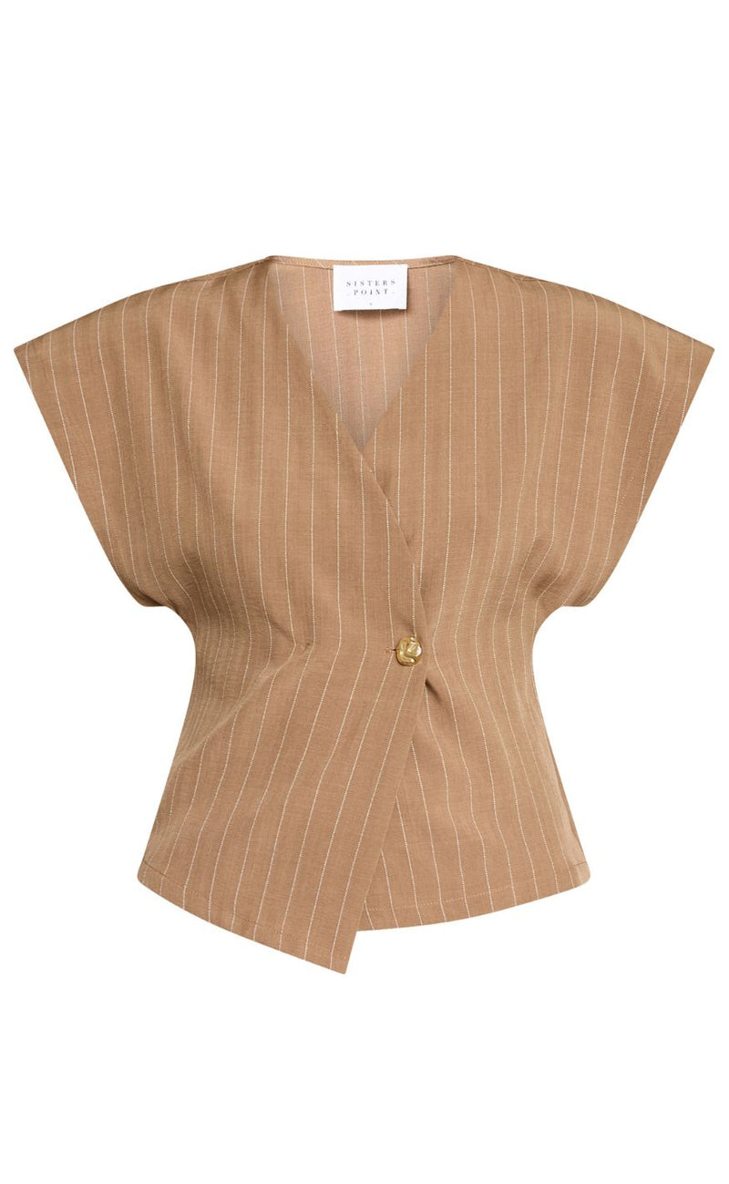 Sisters Point Vest - EVELA-VE2 - Hazelnut Pinstripe