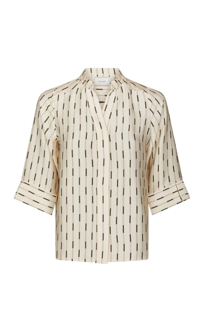 Neo Noir Bluse - Camile Print - Creme