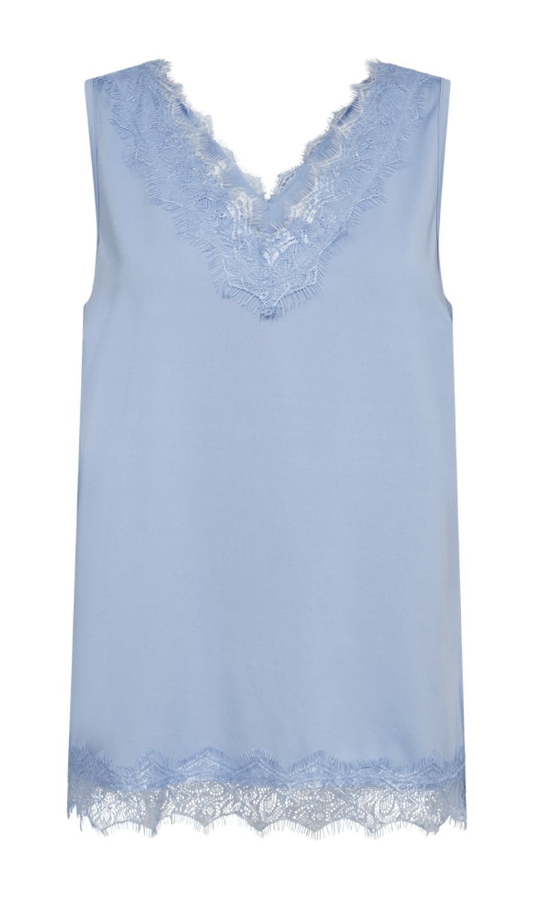 Freequent Topp - Bicco - Chambray Blue