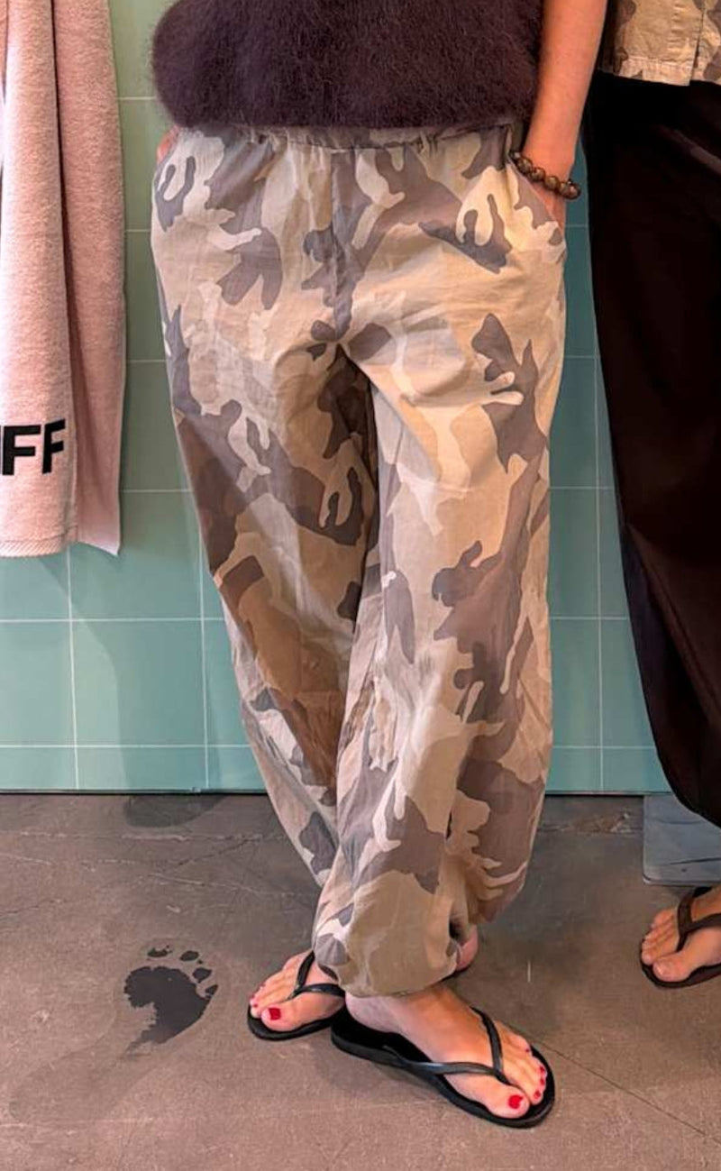 Black Colour Bukser - Ally Balloon - Brown Camouflage