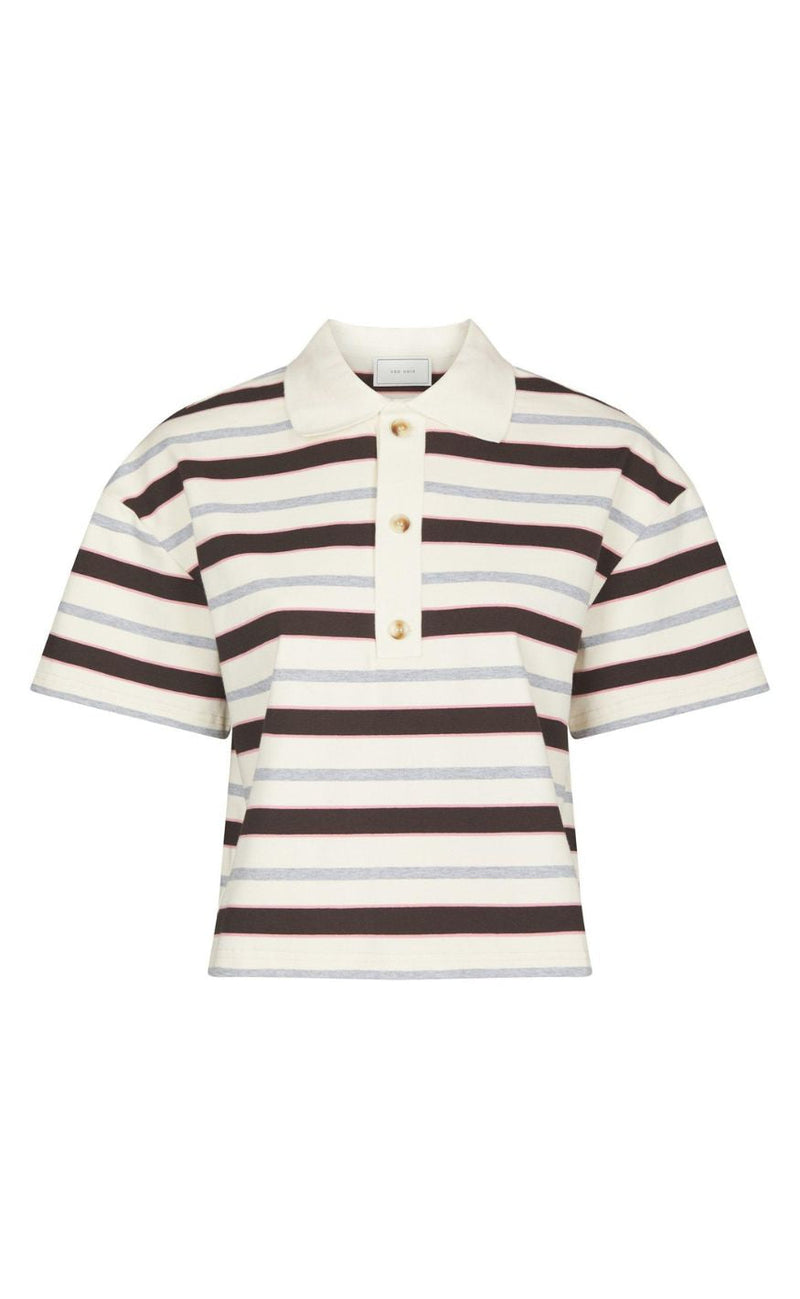 Neo Noir Bluse - Vennera Polo - Grey