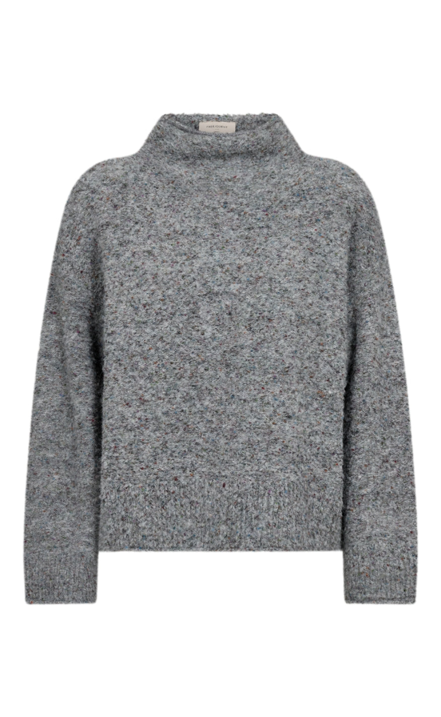 Freequent Genser - Grsnemes - Dark Grey Melange