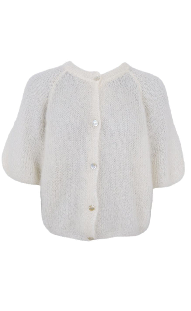 Black Colour Cardigan - Bjoerk Patent - Off White