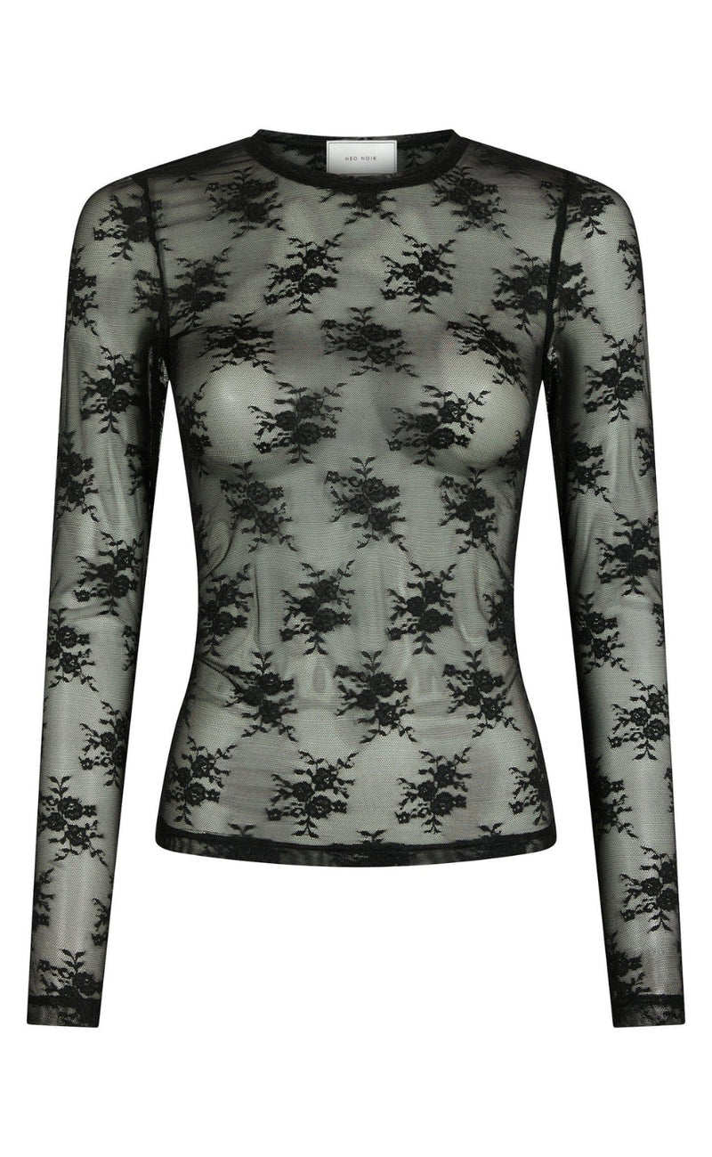 Neo Noir Bluse - Evania Mesh - Black