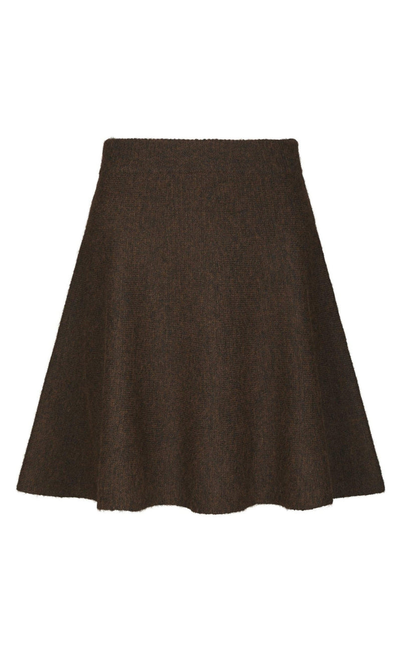 Neo Noir Skjørt - Renata Fluffy - Brown Melange