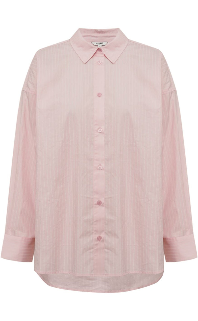 MbyM Skjorte - Brisa Boxy-M - Pale Pink Sugar Stripe