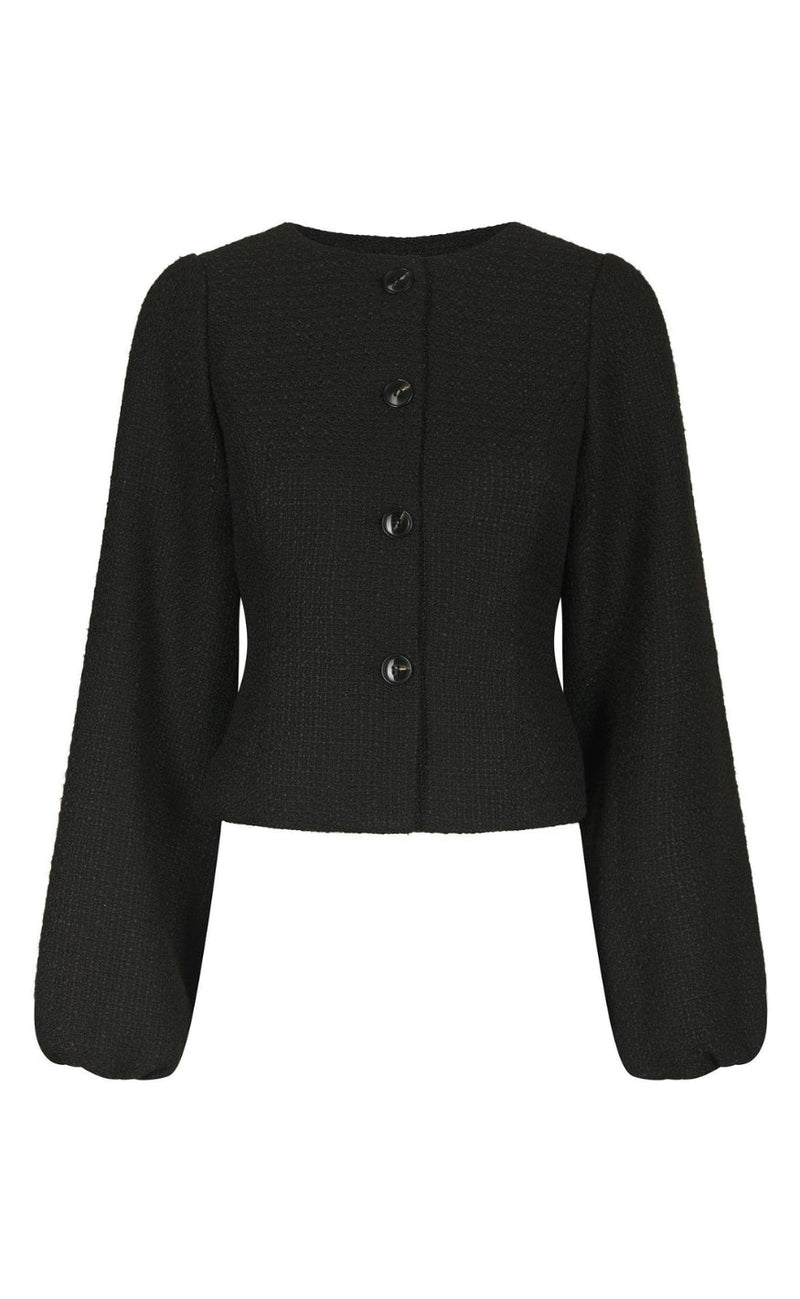 Neo Noir Jakke - Junette Boucle - Black