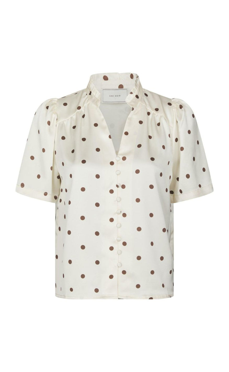 Neo Noir Bluse - Torana Dotted - Creme