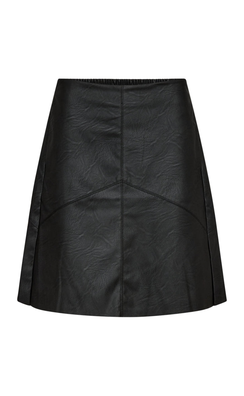 Freequent Skjørt - Harley PU - Black
