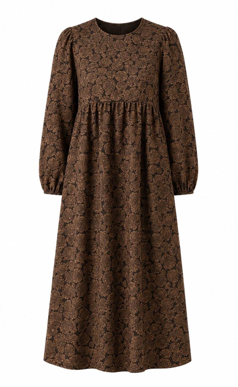 Say INA Copenhagen Kjole - Alia - Brown Flower