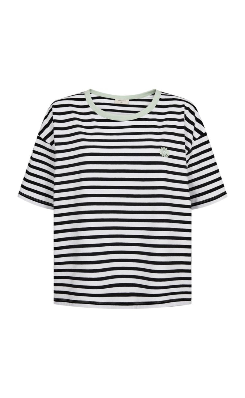 Freequent T-Shirt - Fenjal - Brilliant White w. Black