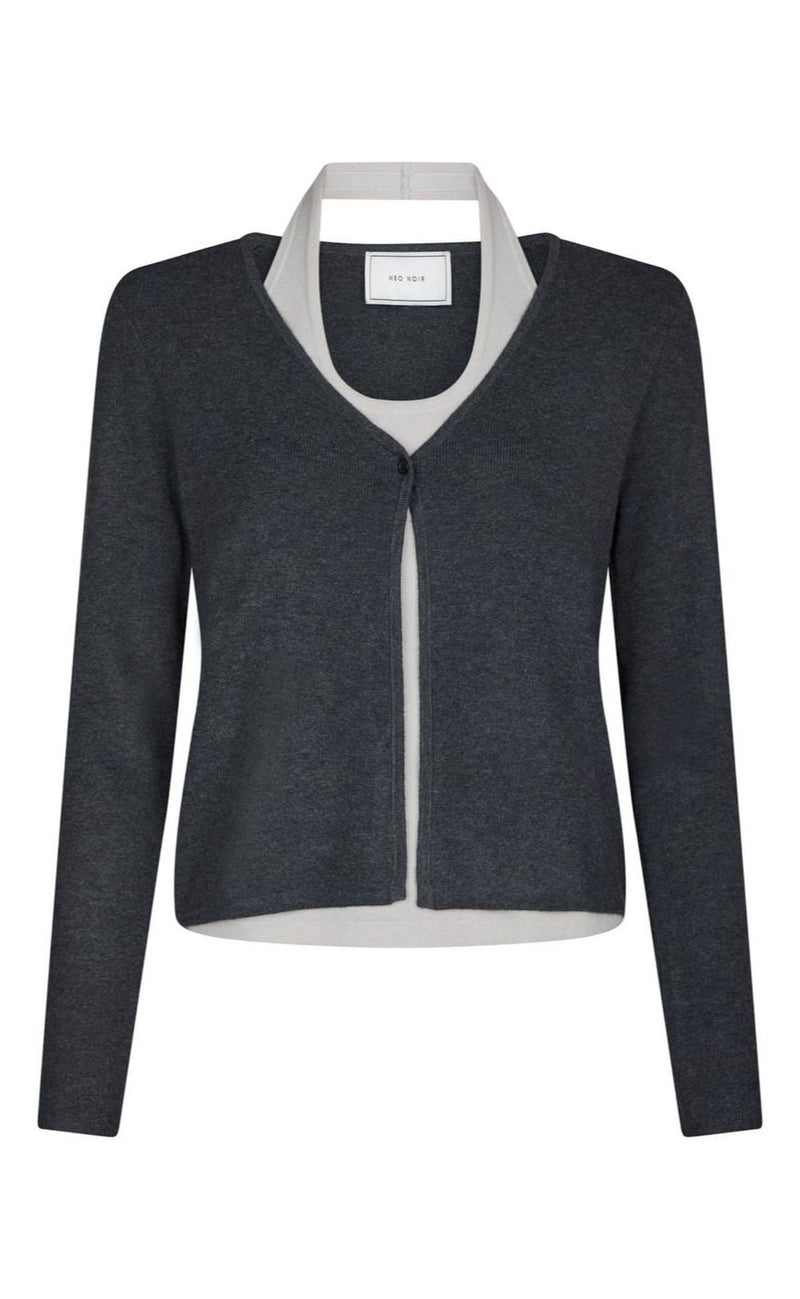 Neo Noir Bluse - Tamina Knit - Antracit