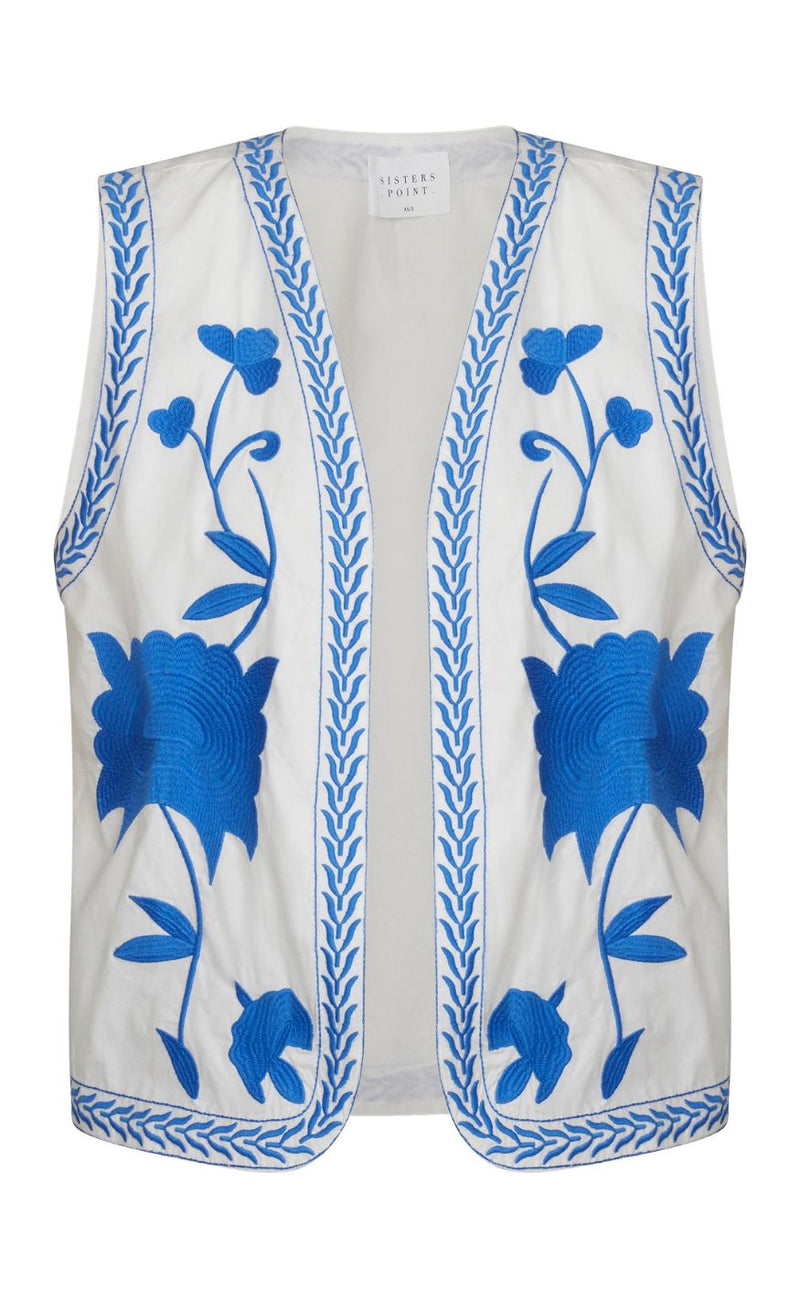 Sisters Point Vest - SAVANA-VE - White/Blue