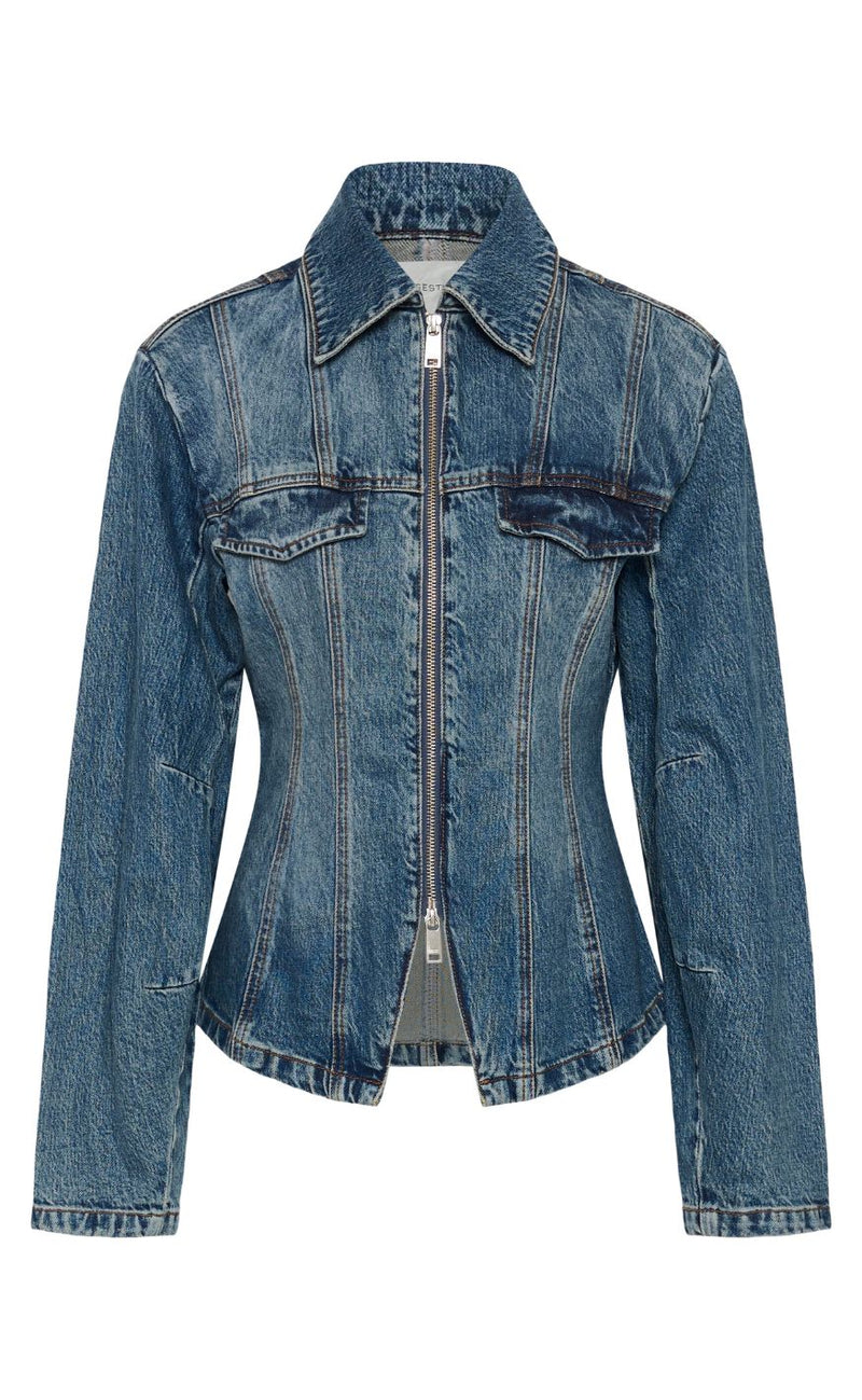 Gestuz Jakke - Melu - Classic Mid Blue Wash